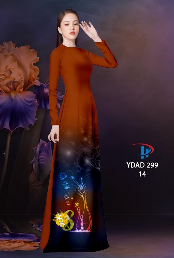 Vải Áo Dài Hoa In 3D AD YDAD299 14